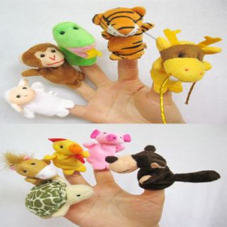 New 10x Animal Finger Puppets Baby Toys Plush Toys S46