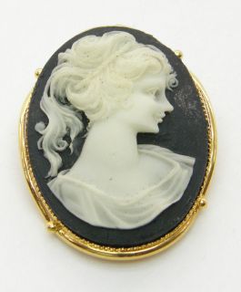 Good Lot of 3 Good Mixed Vintage Cameo Brooches