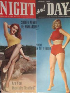 Night and Day Pin Up Girl Nov 1953 Anita Ekberg Charlane Jesmer aka 