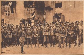 1919 LG L Photo Image DAnnunzio Volunteer Soldiers in FIUME Army 