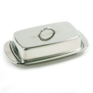 Made of stainless steel, very attractive and a clean, simple , elegant 
