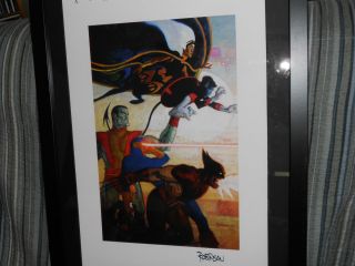    LIMITED 43 260 X MEN HEROES SIGNED ANDREW ROBINSON LITHOGRAPH MINT