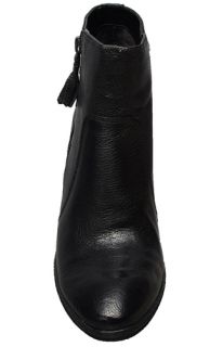 Anne Klein Womens Ankle Boots Bristle Black Leather Sz 9 M