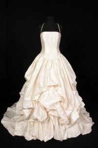 Justina McCaffrey Ivory Silk Taffeta Ballgown Couture Bridal Wedding 