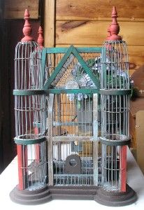   find antique victorian bird cage intricate wood metal rare aviary cage