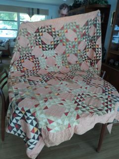 Antique Handmade Quilt Early 1800s Late 1700S