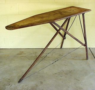 Vintage J R Clark RID JID Table 55 Wood Ironing Board