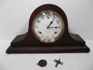 Antique Sessions Mantel Clock Key Wind Chime Clock Very Clean and 