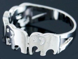 R105A Super Cute Elephant Link Animal Band Ring New