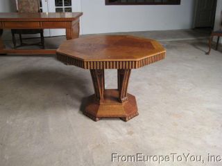 Antique German Art Deco Octagon Oak Table 08BL040E