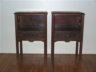 Pair Antique Nightstands Shabby and Chic by Northern Furniture Co 
