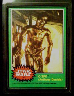 STAR WARS 1977 TOPPS 207 C 3PO ANTHONY DANIELS ERROR CARD MINT