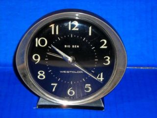 vintage westclox big ben key wind alarm clock made usa oblong case 5 