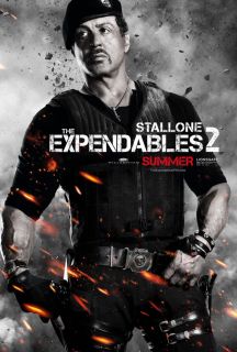 Expendables 2 Movie Poster 2 Sided Original Advance 27x40 Sylvester 