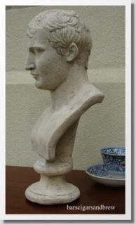 Napoleon Bonapar Faux Stone Marble Bust Statue Old Sty