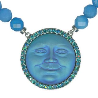 Kirks Folly Seaview Moon Magic Beaded Necklace Blue Zircon