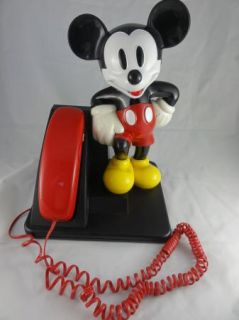 Collectible Disney Mickey Mouse Touch Tone Phone with Mickey Statue 