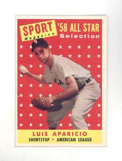 Topps 1958 Luis Aparicio AS 483 EXMT Super Bright