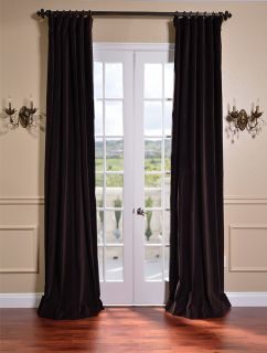 kona brown vintage cotton velvet curtains drapes luxurious affordable 