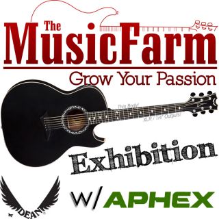Dean Exhibition Thin Acoustic Electric Guitar w Aphex