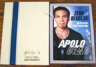 Apolo Ohno Zero Regrets Signed Limited 1 1