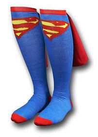 Superman Caped Knee High Socks 2012 New Apparel Accessories