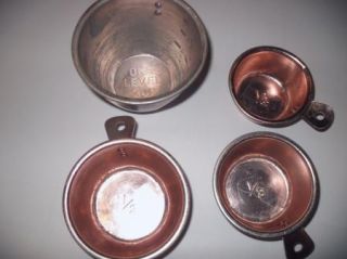 Set of Vintage Pink Aluminum Measuring Cups 1 4 1 3 1 2 1 Cup Trailer 