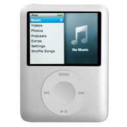 Apple iPod nano 3rd Generation Silver (4 GB) MA978LL/A MP3 Player Free 
