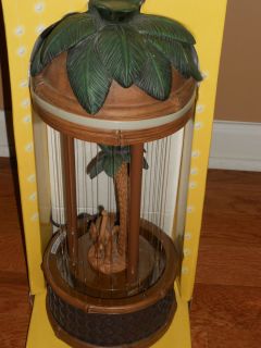 Vintage Oil Rain Lamp Elephant Palm Tree Table Lamp Cheyenne