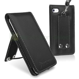 INSTEN For Apple iPod Touch 4 4G 4th Gen Black Wallet Leather Protect 