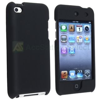 Black Hard Skin Case Cover for iPod Touch 4th Gen 4G 4
