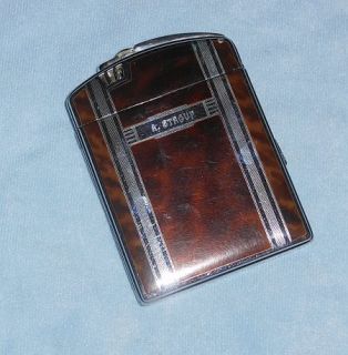 Vintage Art Deco Ronson Twentycase Lighter Cigarette Case Combination 