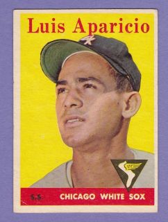 1958 Topps 85 Luis Aparicio HOF Whitesox Ex Clean