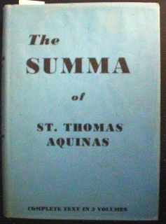 Summa Theologica St Thomas Aquinas HBK Special Americal Edition Volume 