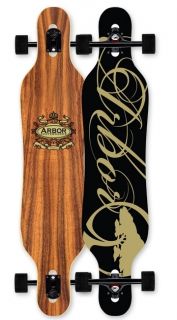 Arbor Genesis Koa Drop Through Longboard Skateboard Complete Freerider 