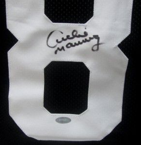 Archie Manning Signed New Orleans Saints Black Custom Jersey Steiner 