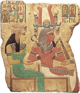Egyptian Coronation of King Seti I Relief 33 inch tall (84 cm) Replica 