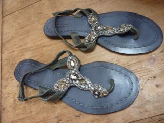 antik batik bnwt crystal leather sandals shoes uk 6 39 us 8