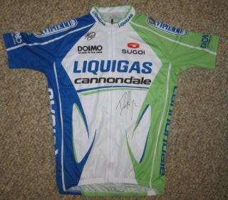 Peter Sagan signed 2012 Liquigas Cannondale cycling jersey Proof