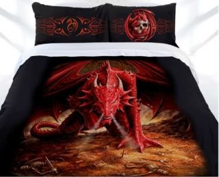 ANNE STOKES Gothic DRAGONS LAIR~DOUBLE Quilt Doona Cover Set