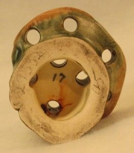 Vintage Weller Art Pottery Flower Frog 1920s Muskota Pattern 