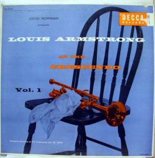 Louis Armstrong at The Crescendo Vol 1 LP Vinyl DL 8168 VG