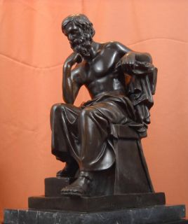 Philosophy Socrates Library Bookend Bronze Statue Sale