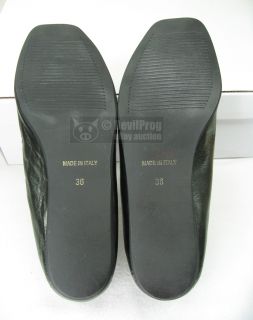 Anyi Lu Harmony Peep Toe Ballet Flat Shoe Metallic Green Size EU 36 US 