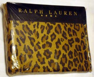Ralph Lauren Aragon Leopard Full Flat Sheet New in SEALED Plastic Case 