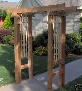 New Japanese Style Cedar Wood Garden Arbor Pergola Arch