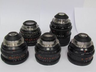 Arri Arriflex Carl Zeiss Hi Speed T1 3 MK2 lenses in PL mount