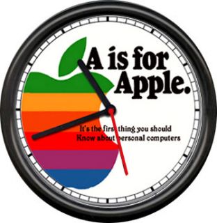 Apple Computer Dealer Retro Vintage Art Sign Wall Clock