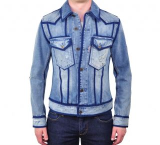 800$ D&G DOLCE & GABBANA RUNWAY Jeans Jacket XS S Veste B1049