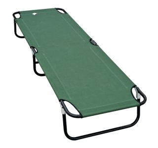 Brand New Foldable Military Adventure Style Camping Cot Deep Green 04 